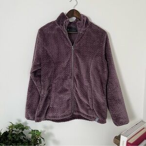 Purple Free Country Cable Braided Butter Pile Jacket SZ L